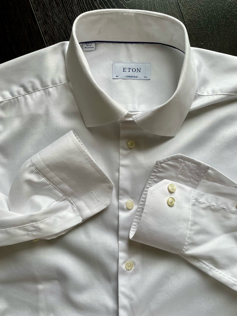 Eton - all cotton white dress shirt Size 44 (17.5”neck)